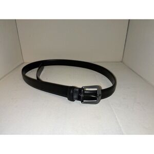 Brookhurst Black Glove Leather Dress Belt - Made in USA - 41"